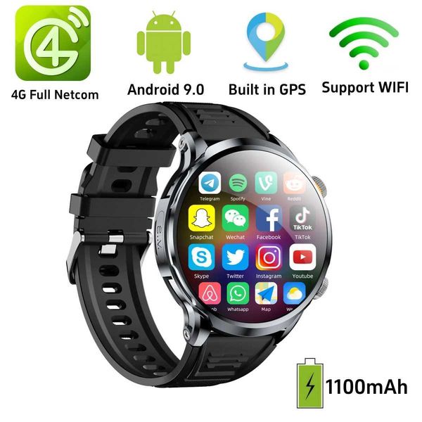 Smart Watches 4G All Network 1.95-inch 4G Android 9.0 RAM 8GB Smart Watch 5MP GPS Camera Google Play Store 128GB ROM H18 PK V20 V10 Smart Wa