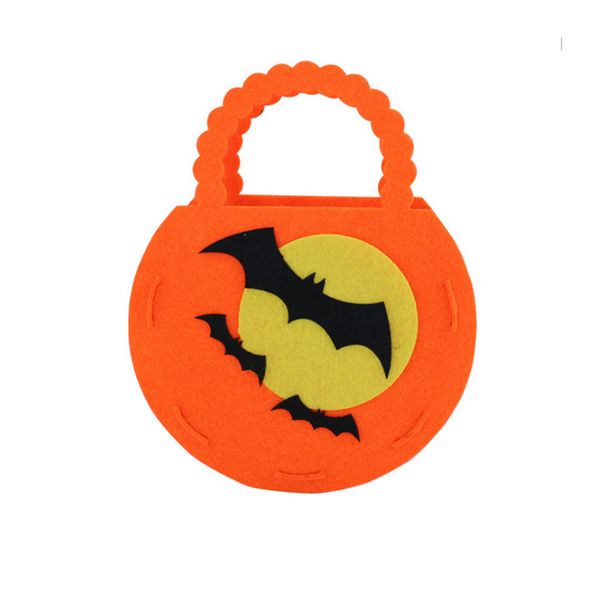 Halloween DIY Portable Candy Bags Present Wrap Pumpkin Bat Ghost Witch Felt Treat Bag Gift Pouches ECO Friendly Goodie Handbags Party Decora