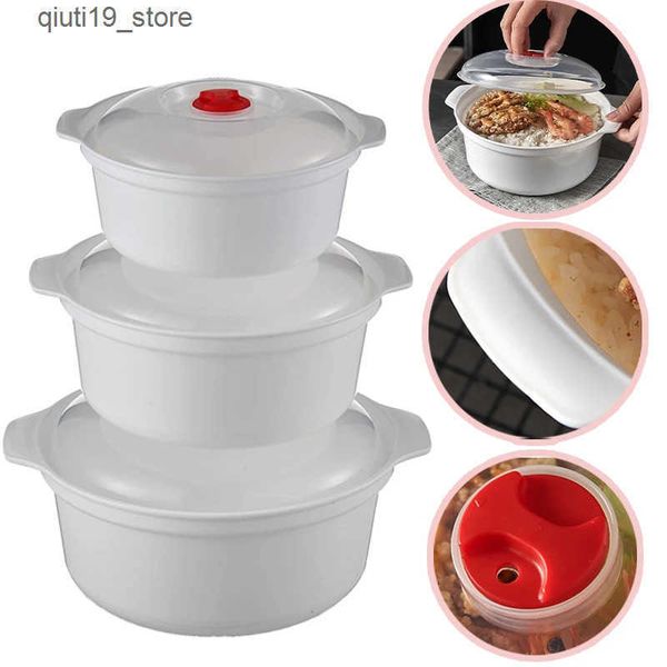 Pans Microwave oven special box heating pot rice hot steam bread covered environmentally friendly food household grade kitchen tools J241207