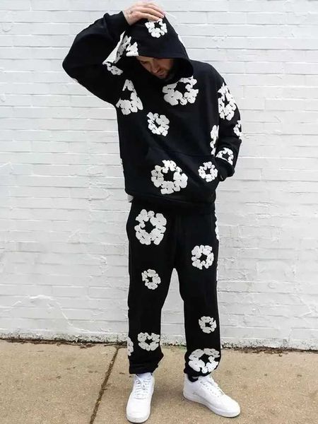 Testes masculinos Novo outono de inverno masculino Hip Hop Rua Roupes casuais com capuz solto Moda Sportswear Super Big H250112