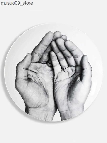 Decorative Plates Italian Face Hanging Plate Wall Decoration Plate European Ceramic Art Nordic Wall Decoration Ornaments Dinner Ceramic Trin