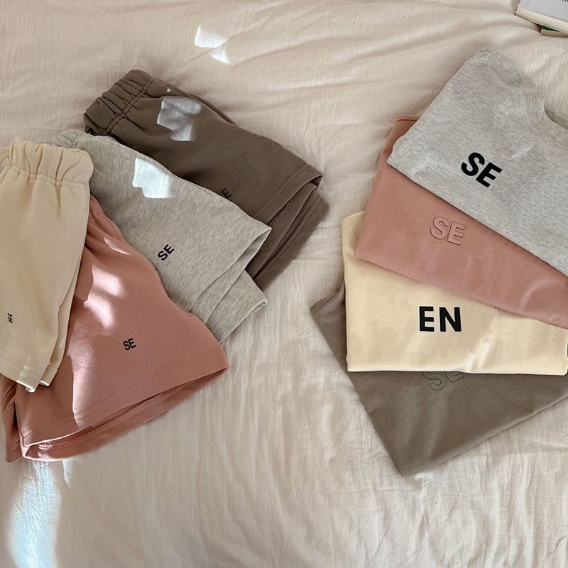 K419 Designer Baby Kids Clothing Boys Girls Clothes Sets Summer Luxury Tshirts Shorts Tracksuit Children Outfits Short Sleeve Shirt Sportsuit kaleki