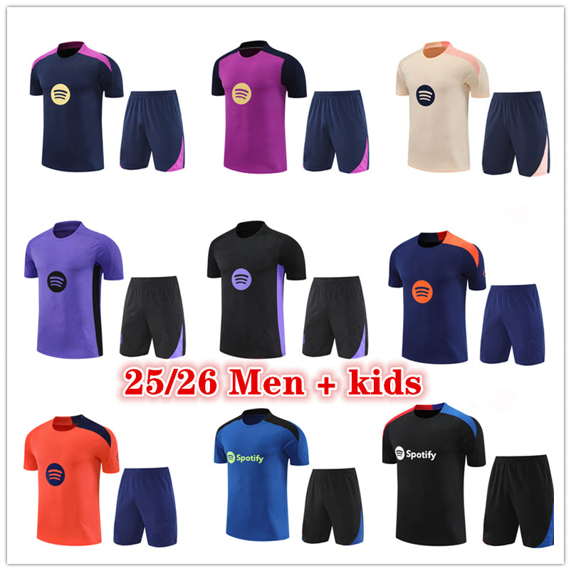 2025 2026 barcelonasoccer tracksuit training men and kids soccer jerseys shorts 24 25 26 Barcelonaes football shirts kits Maillot Foot camiseta futb