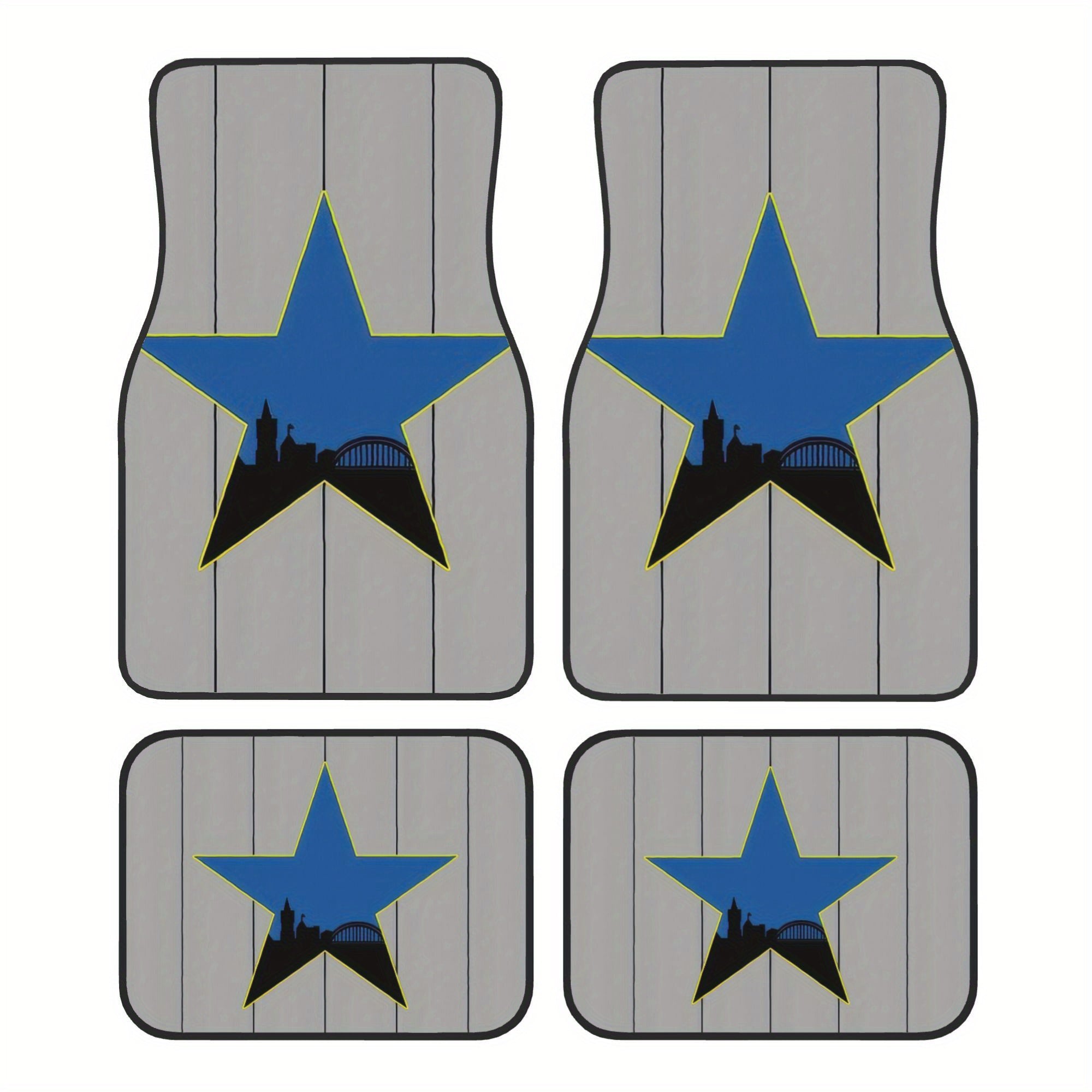 TEMU 4pcs 83 85 Away Pillow Car Floor Mats,durable Polyester Fiber,fit For Cars,ideal Gift, Vehicle Interior Mats, Design, Durable Mats, Car Mats