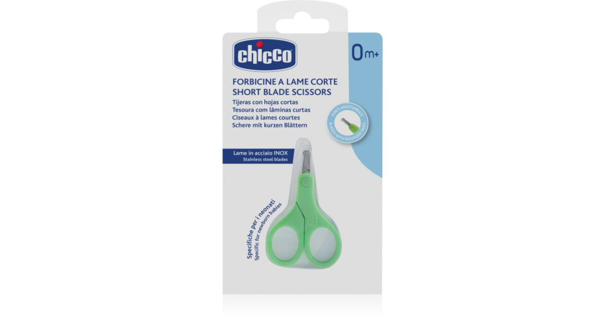 Chicco Tijera infantil hoja corta punta redondeada 0 m+ 1ud