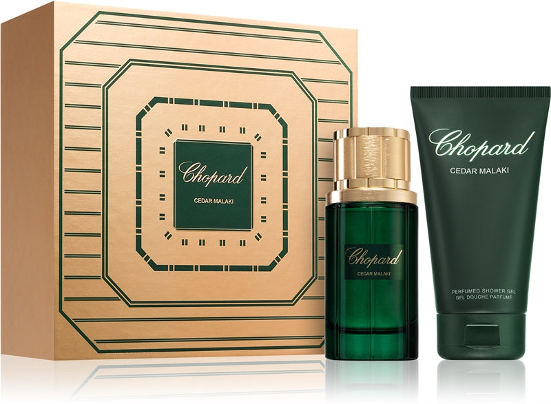 Chopard Cedar Malaki sett for menn Chopard Cedar Malaki Eau de Parfum 80 ml + Chopard Cedar Malaki parfymert dusjgelé 150 ml