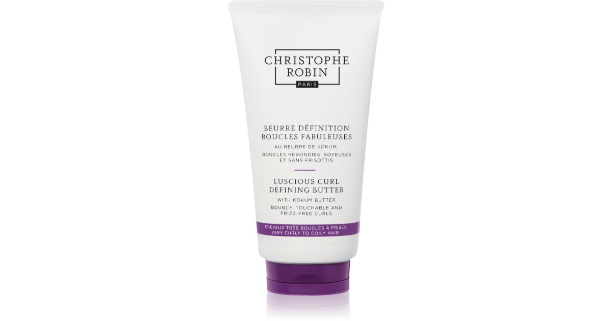 Christophe Robin Luscious Curl Definitive Butter cu unt de modelare Kokum Butter pentru păr ondulat și creț 150 ml