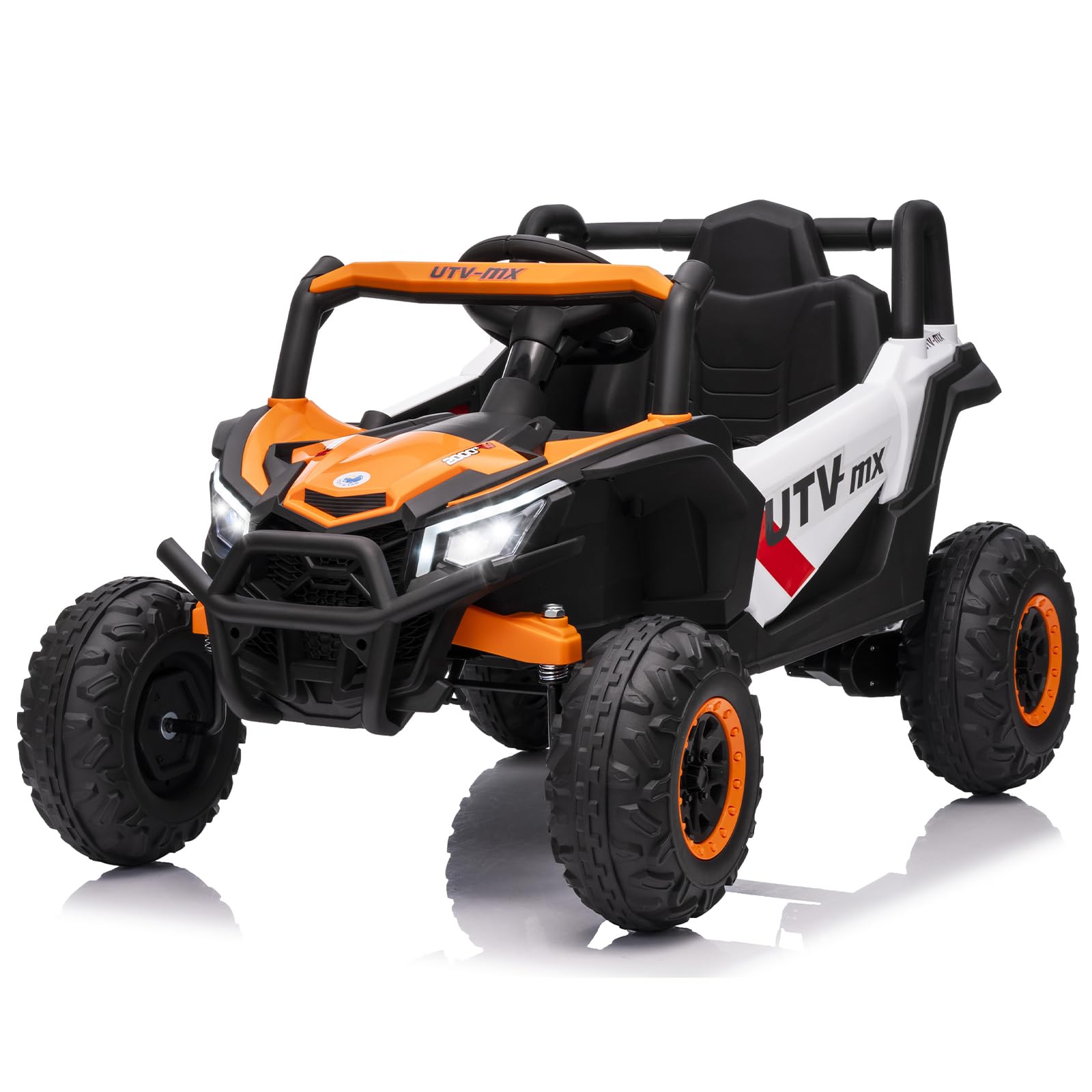 Garvee 12V UTV Buggy Electric Ride-on Car for Kids, 4WD-2WD, LED Lights, EVA Tires, Shock Absorbers, Remote Control, Outdoor Adventure