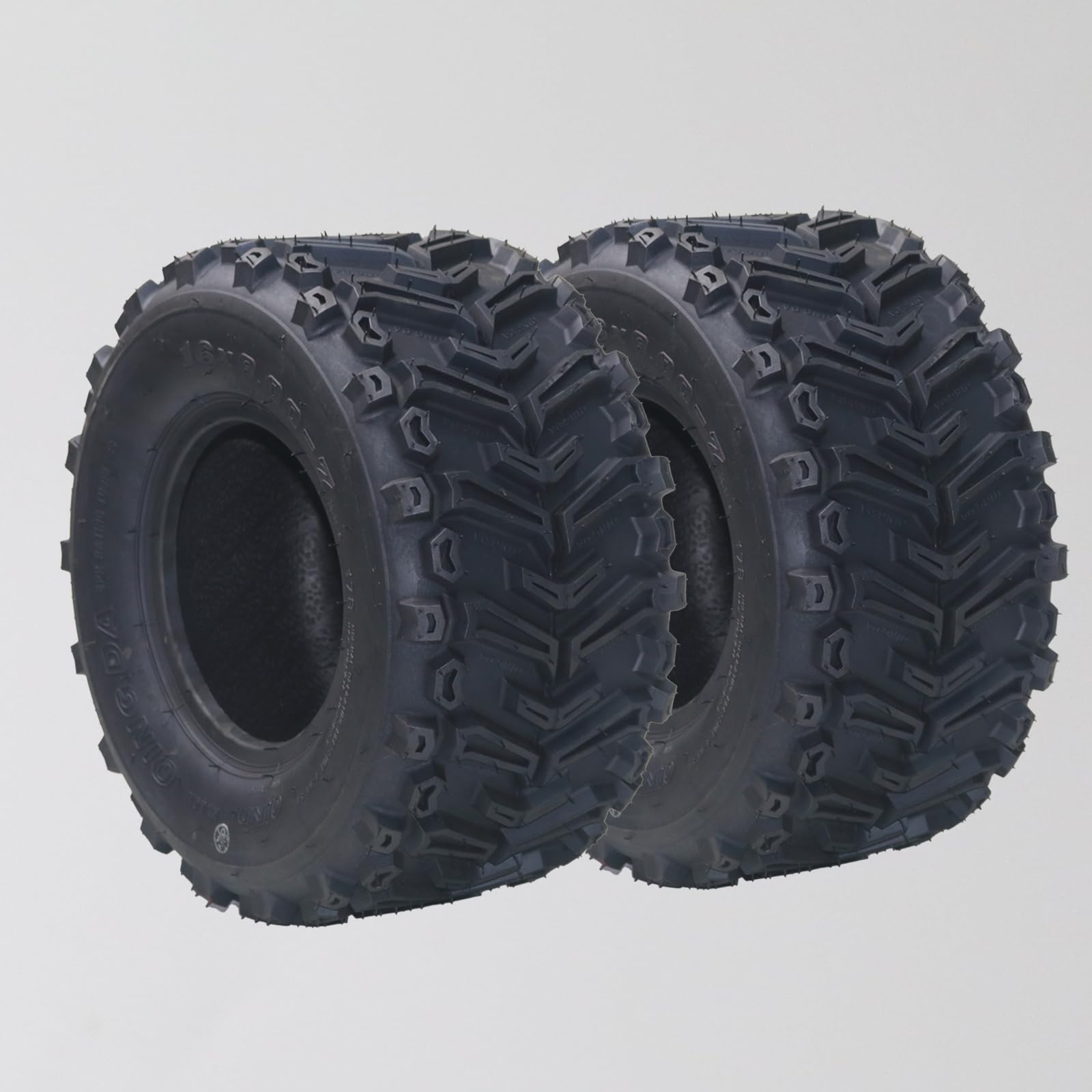 Garvee Set of 2 ATV All-Terrain Tires 16X8-7 4PR Tubeless Nylon 6-Ply Abrasion Resistant Enhanced Traction Off-Road Trail Sand Mud