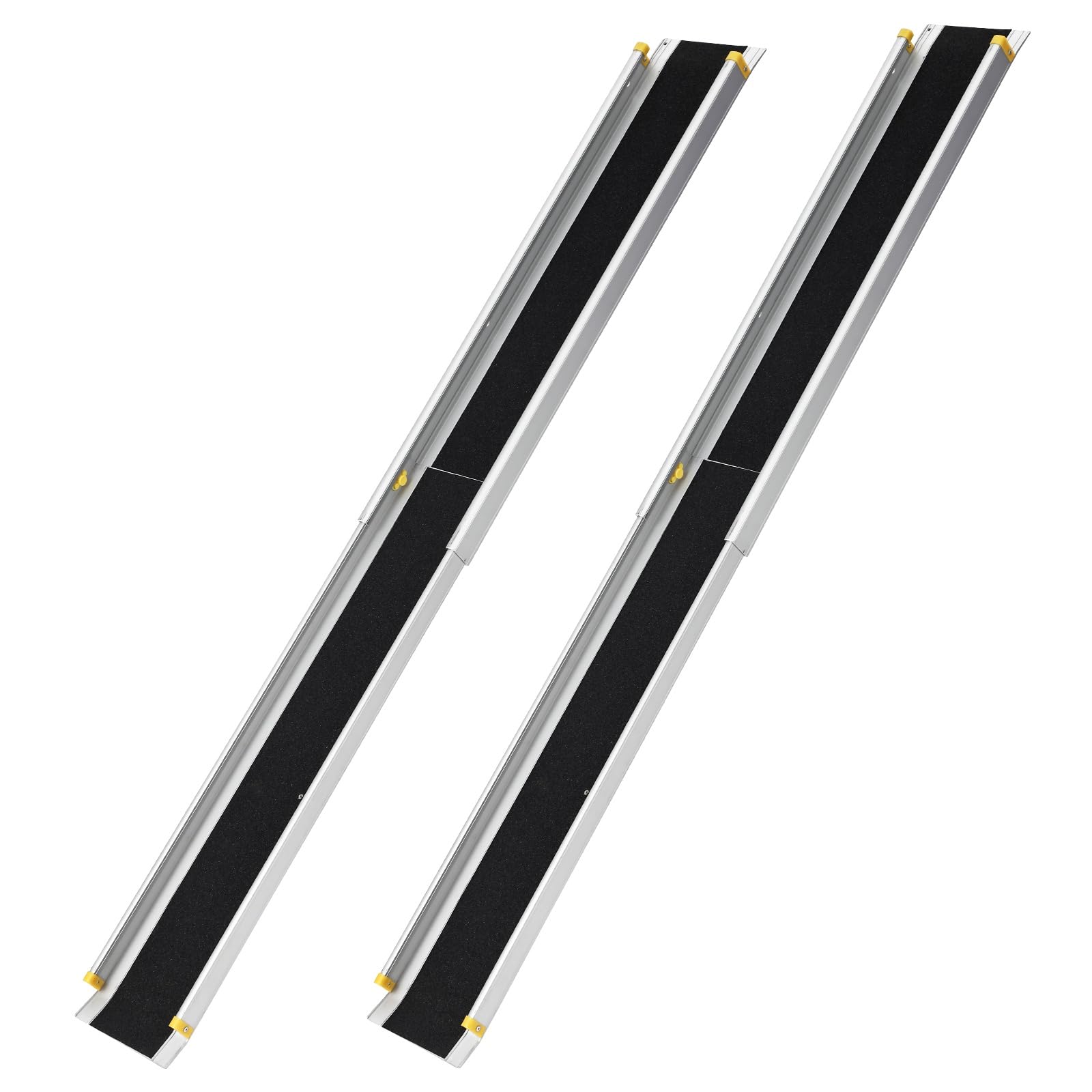 Garvee 6 Ft Adjustable Wheelchair Ramp Aluminum Anti-Slip Portable 600 Lbs Capacity Storage Bag Home Steps Doorways