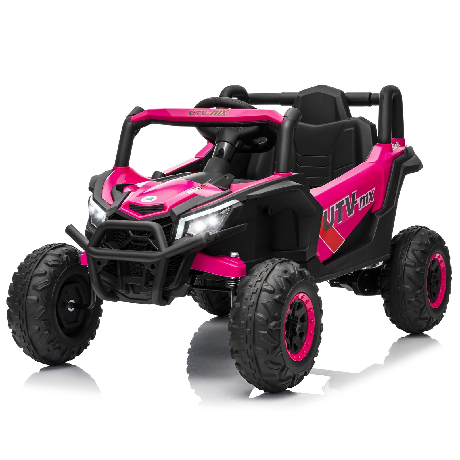 Garvee 12V UTV Buggy Electric Ride-on Car for Kids, 4WD-2WD, LED Lights, EVA Tires, Shock Absorbers, Remote Control, Outdoor Adventure