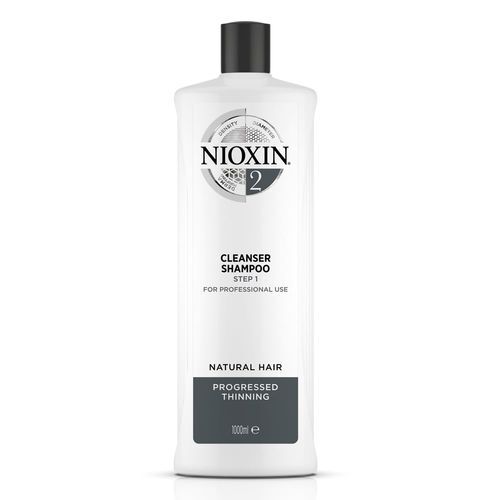 Nioxin Reinigungsshampoo für feines, natürliches Haar mit sichtbarer Ausdünnung System 2 (Cleanser System 2) - Inhalt: 300 ml