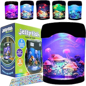 réservoir de méduses monde marin natation lumière d'ambiance led coloré aquarium veilleuses lampe pour enfants lumières décoratives