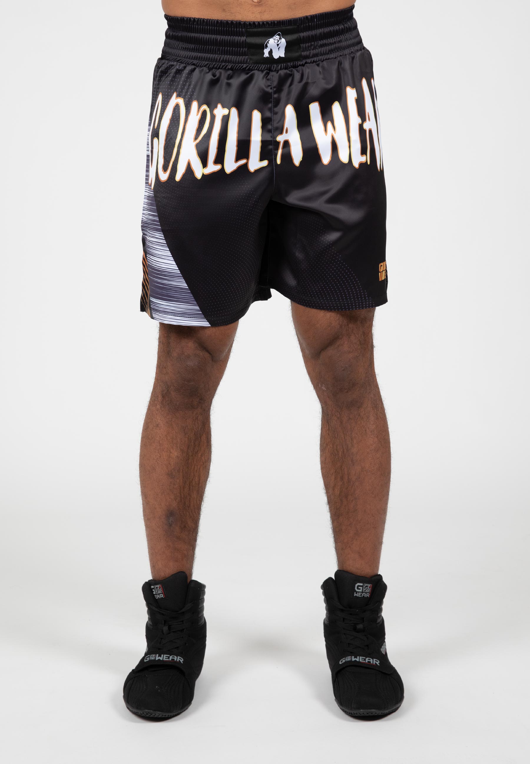 Clayton Boxing Shorts - Black-Gold - XL