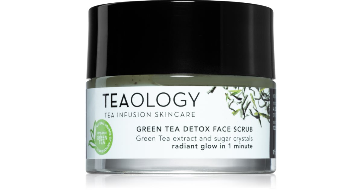 Teaology Detox Scrub gentle and nourishing cleanser with sugar and green tea 50 ml