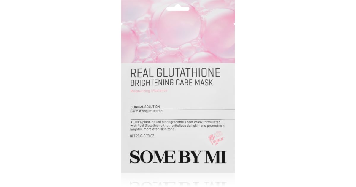 Some By Mi Clinical Solution Glutathione Brightening Face Mask in Fabric to Unify Skin Tone 20g