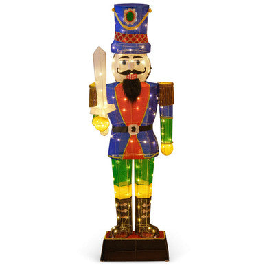 6ft Pre-Lit Nutcracker with Sword