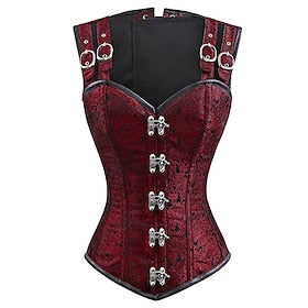 Rococo Punk  Gothic Middeleeuws Steampunk Hoog korset Lingerie Bustier Bodyshaper Heks Viking Dames 12 plastic botten Korset