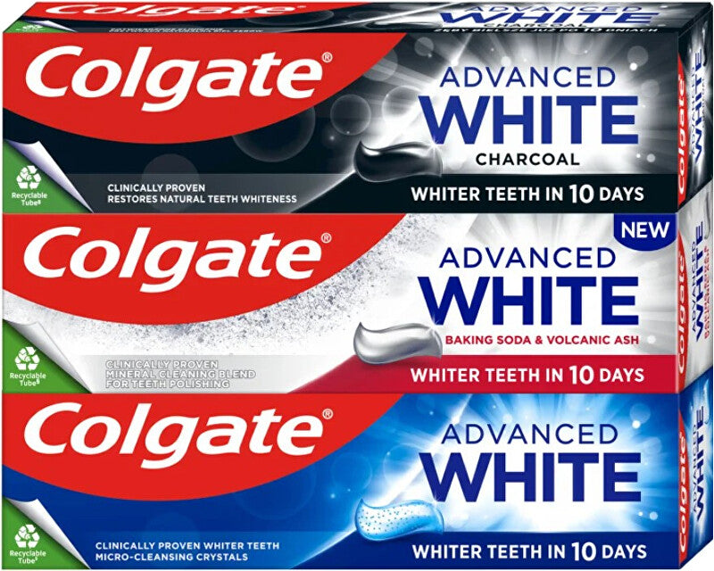 Colgate Advanced Mix Trio Set Whitening Zahnpasta 3 x 75 ml