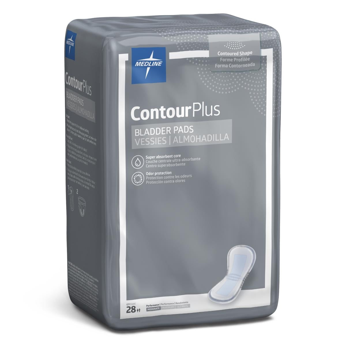 Contour Plus Bladder Control Pads, Moderate, Case