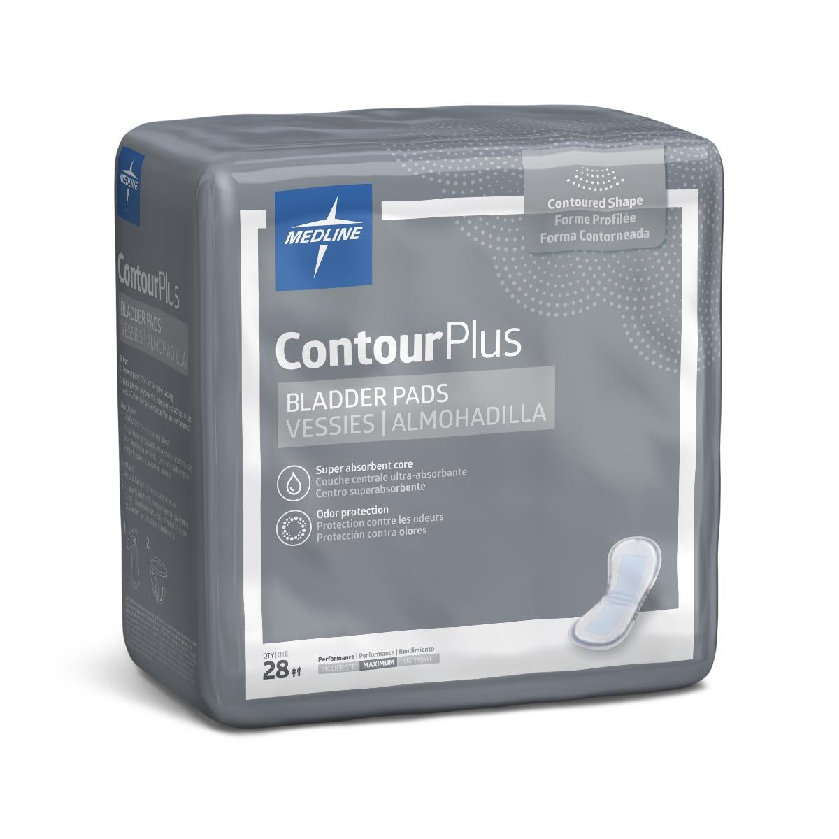 Contour Plus Bladder Control Pads, Maximum, Case