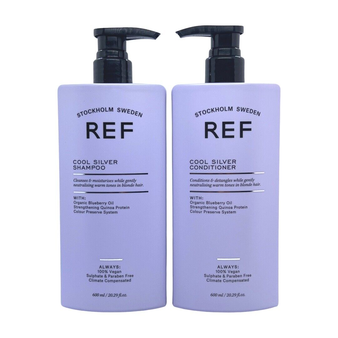 Cool Silver Set Ref Stockholm: Cool Silver Sulfat-Free Hair Conditioner Neutralizing Warm Tones 600ml + Cool Silver Sulfat-Free Hair Shampoo Neutraliz