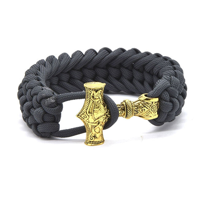 Cordell Thor's Hammer - Mjoelnir Grey Paracord Bracelet
