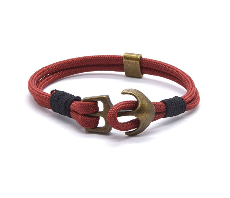 Cordell Wine Paracord Bracelet with Anchor