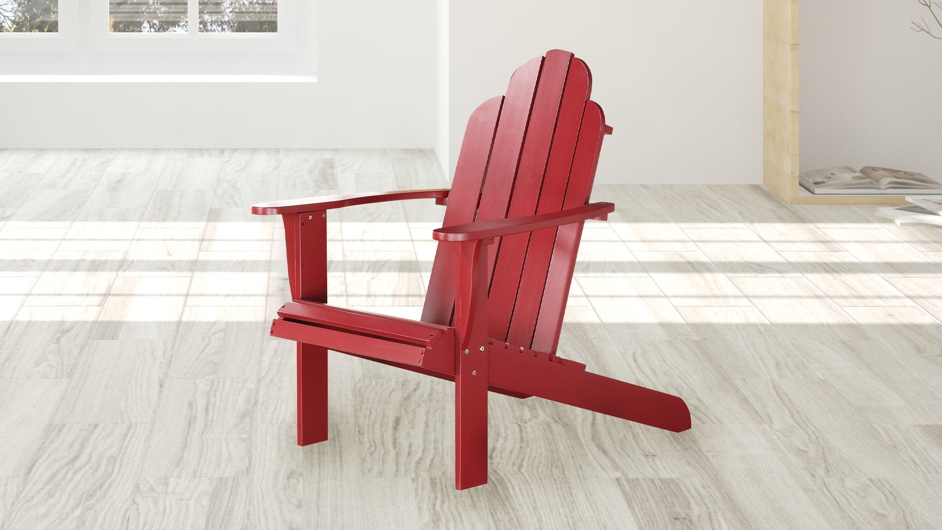 Benzara Cottage Style Outdoor Chair by Benzara Red