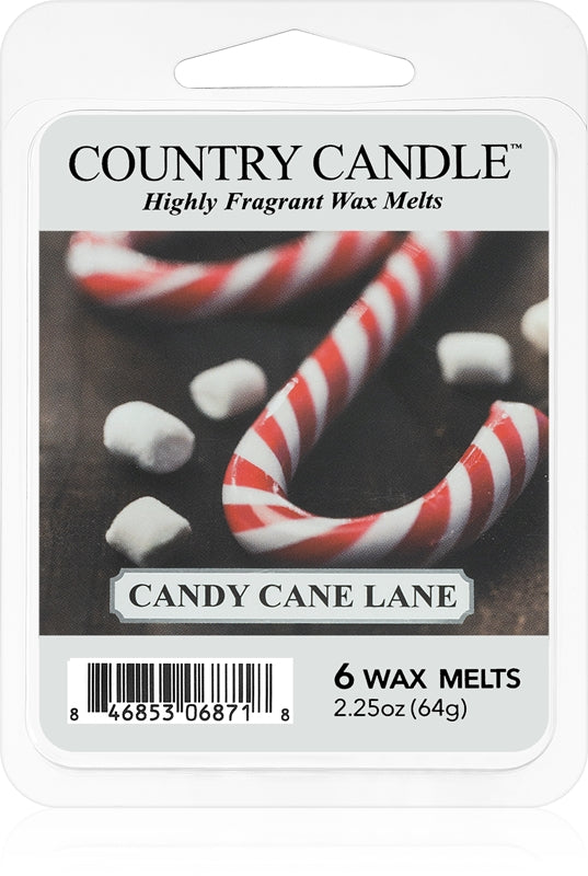 Country Candle Cera para lámparas Candy Cane Lane aromatica 64 gramos