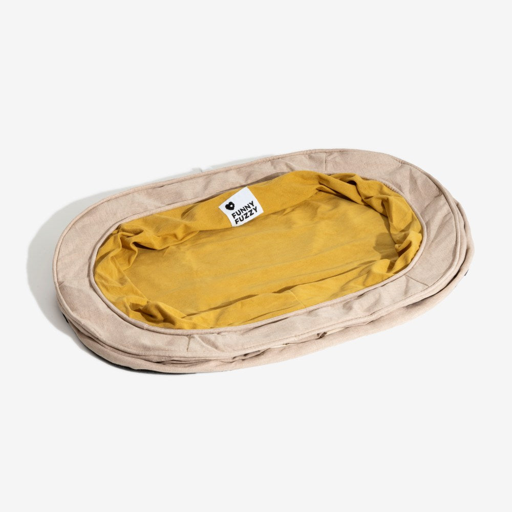 Bed Cover - Donut Dog Bed, Ginkgo Yellow-Cover - XL
