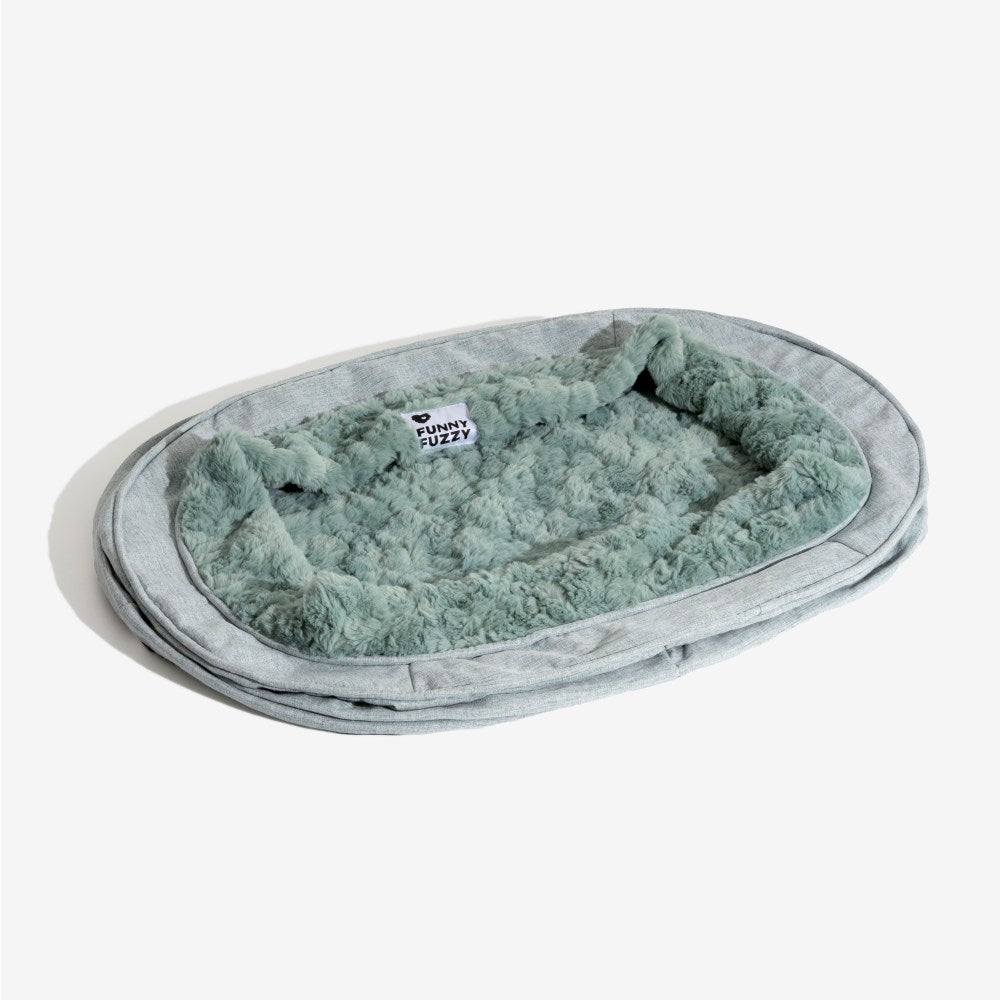 Bed Cover - Donut Dog Bed, Fuzzy Green-Cover - L