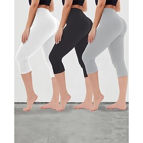 Pantalon de yoga Femme Protection Solaire Contrôle du Ventre Lifting des fesses Yoga Aptitude Exercice Physique Jambières Capri Bas Taille haute Des sports Ten