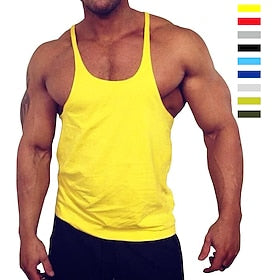 Homens Regata de Corrida Regata para Esportes Sem Manga Malha Íntima Casual Verão Algodão Respirável Secagem Rápida Macio Ioga Ginástica Treino de Ginástica Ro