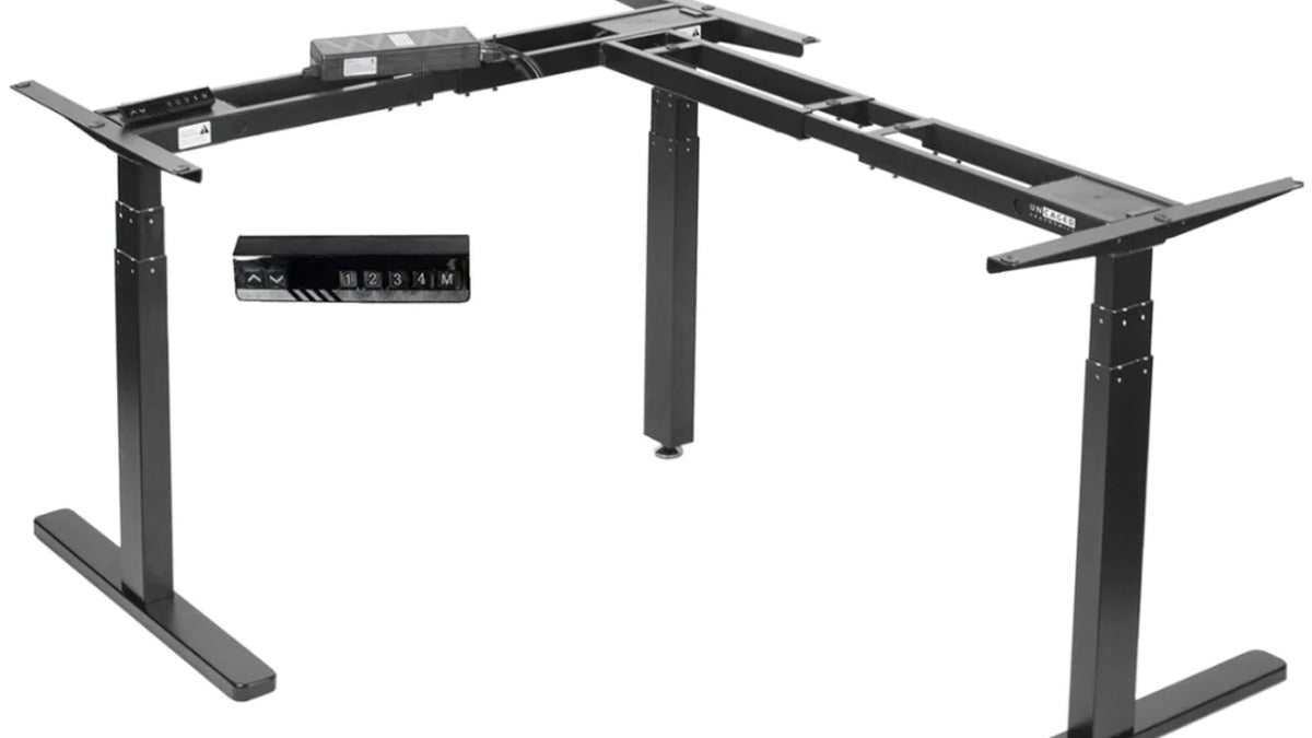 Uncaged Ergonomics L-Shaped Standing Desk L-Shaped Corner Standing Desk