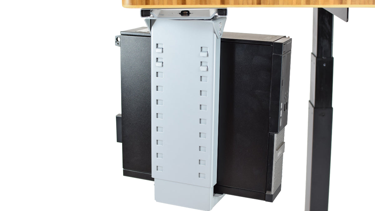 Uncaged Ergonomics Under-Desk CPU Holder: Swivels