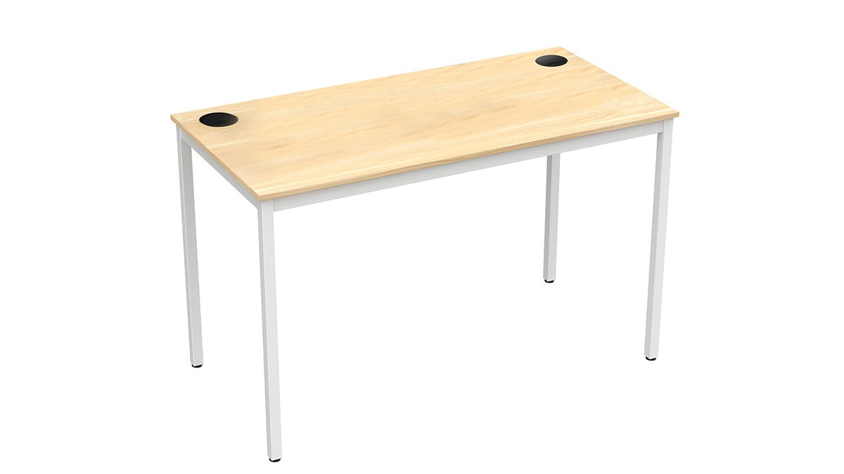 EUREKA ERGONOMIC Home Office Desk Study Writing Table Wood Grain （White Leg） - 47”*23.6”*29.5”