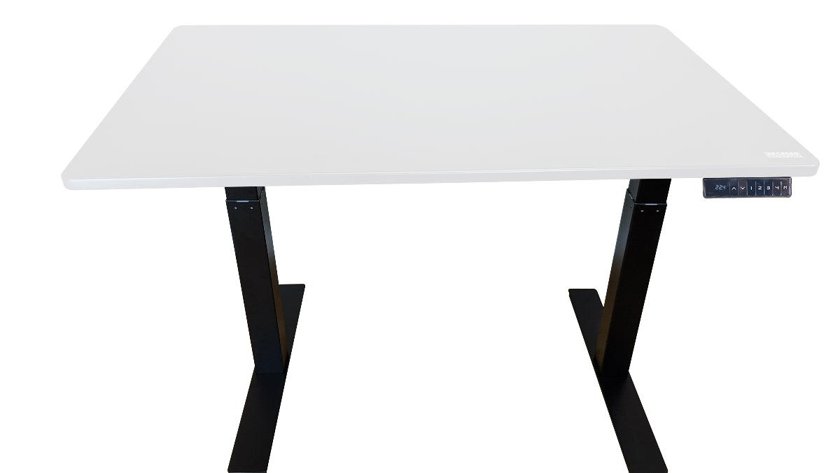 Uncaged Ergonomics Rise Up Electric Standing Desk Black - 60x30" White MDF - 27.2 - 46.7" Height Range