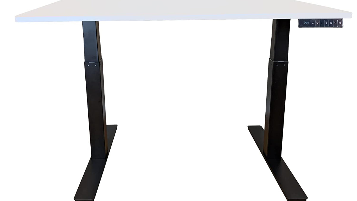 Uncaged Ergonomics Rise Up Electric Standing Desk Black - 60x30" White MDF - 23.6 - 49.2" Height Range