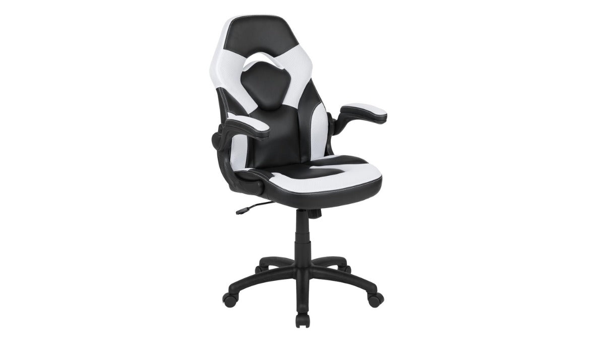 Skyline Decor X10 Gaming Chair: Flip-up Arms White