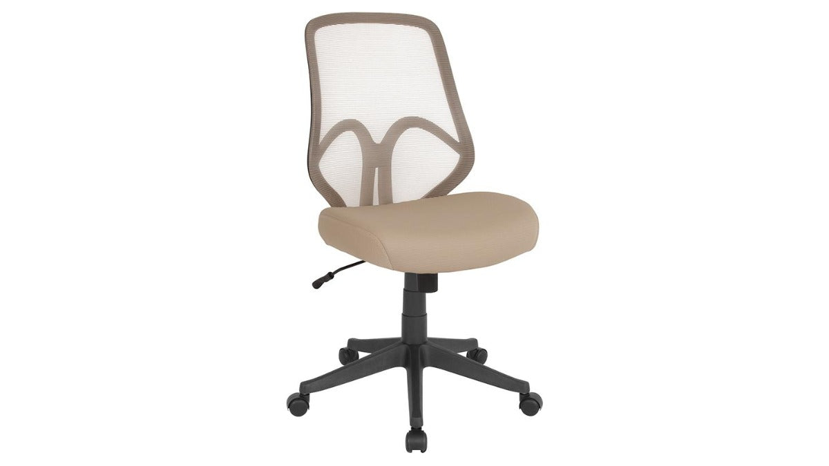 Skyline Decor Salerno Series High Back: Mesh Office Chair Light Brown