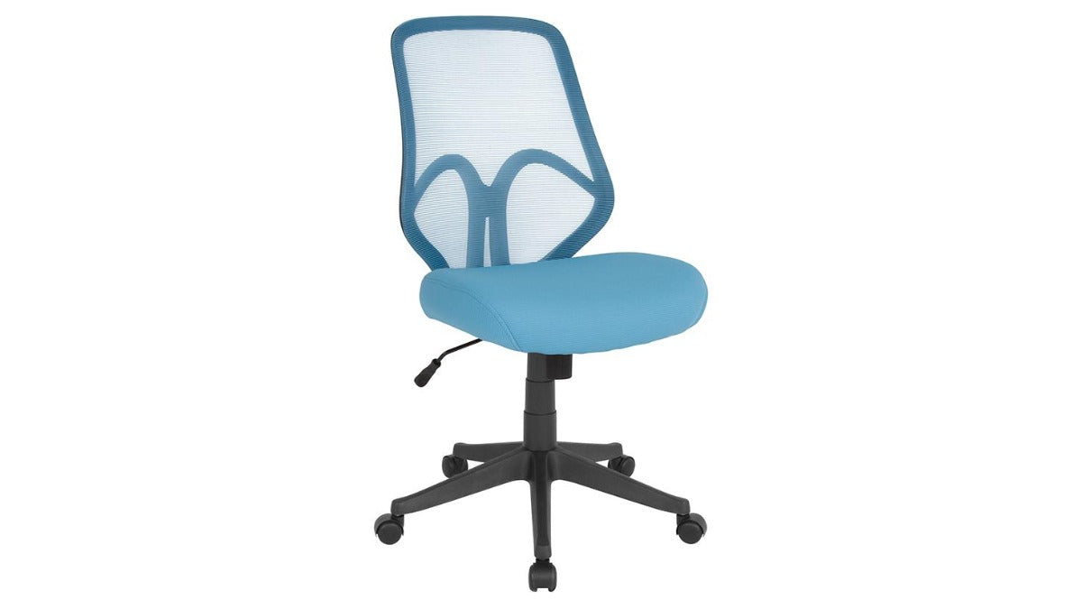 Skyline Decor Salerno Series High Back: Mesh Office Chair Light Blue