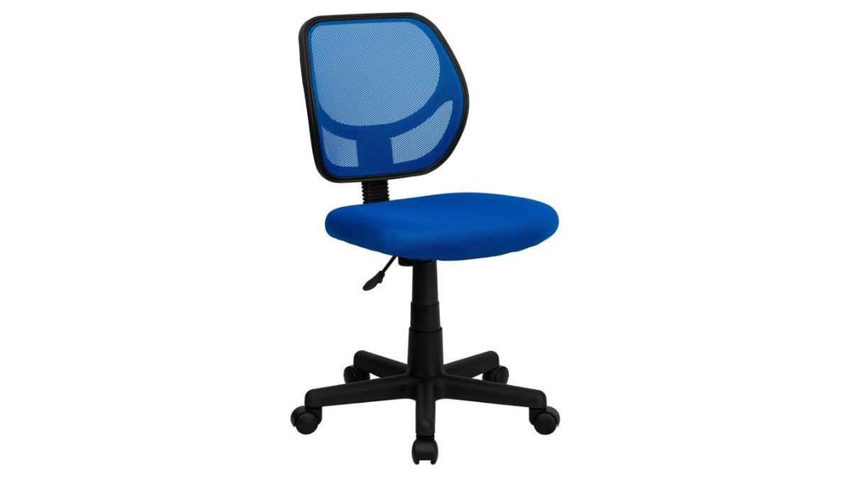 Skyline Decor Low Back Mesh Swivel Task: Office Chair Blue