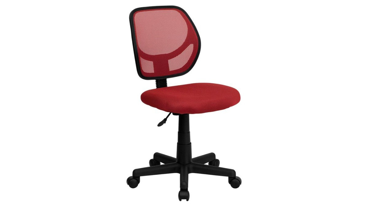 Skyline Decor Low Back Mesh Swivel Task: Office Chair Red