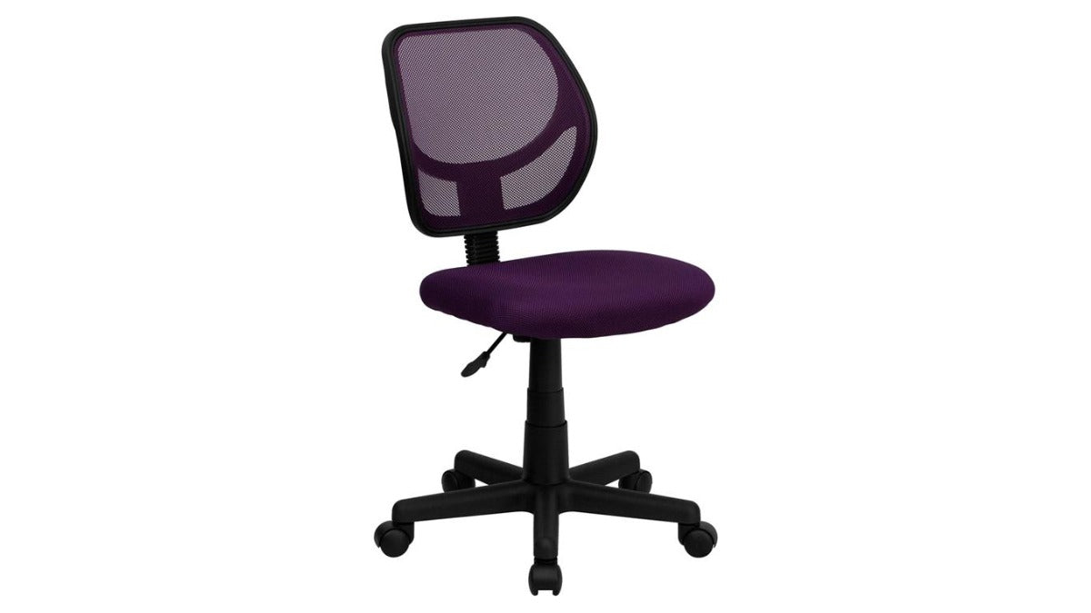 Skyline Decor Low Back Mesh Swivel Task: Office Chair Purple