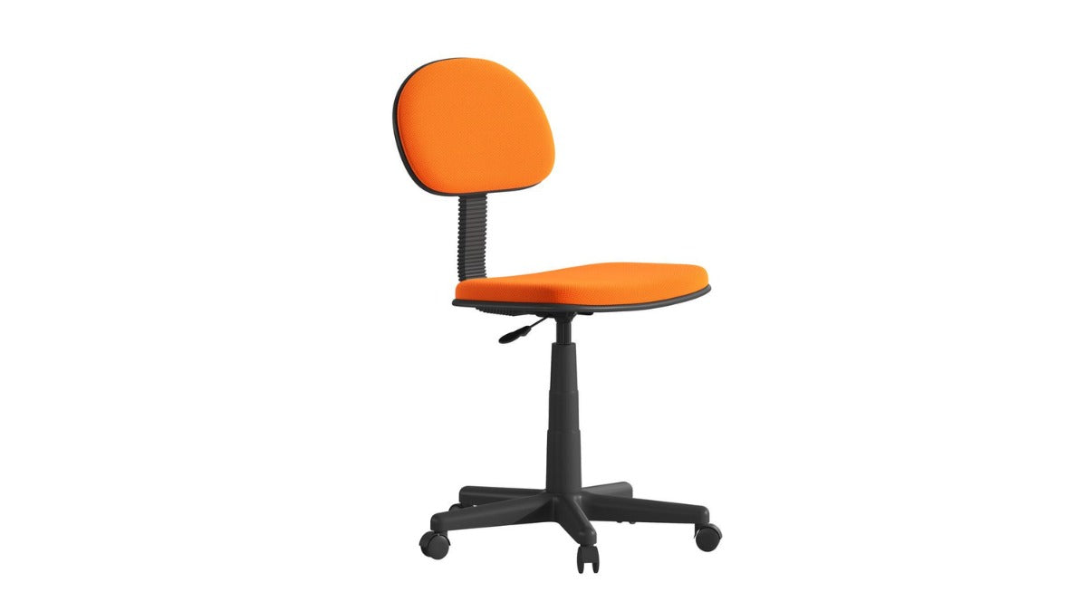 Skyline Decor Low Back Adjustable Swivel: Task Office Chair Orange