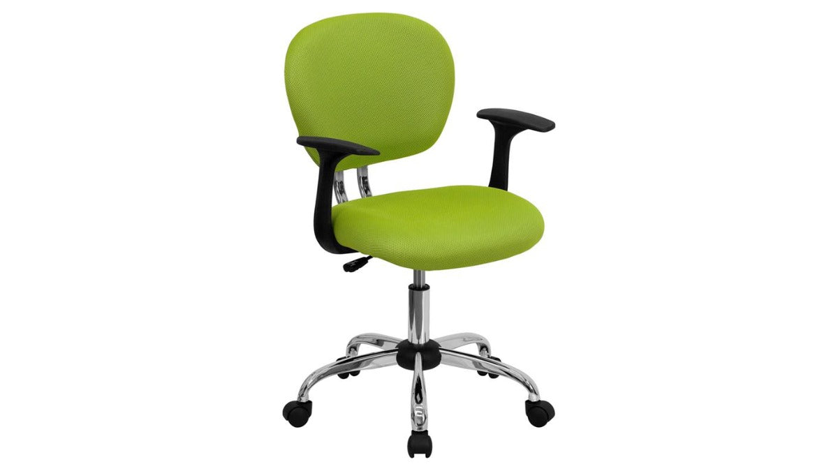 Skyline Decor Mesh Padded Swivel Task Office Chair: Chrome Base Apple Green