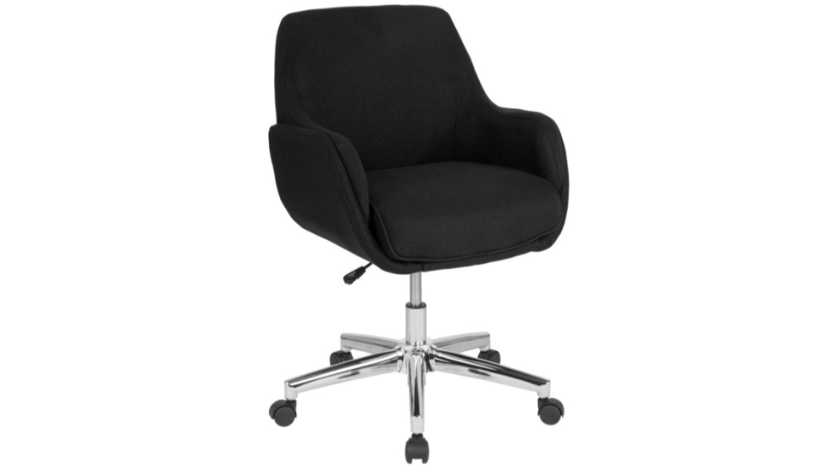 Skyline Decor Home and Office Upholstered: Mid-Back Chair Black