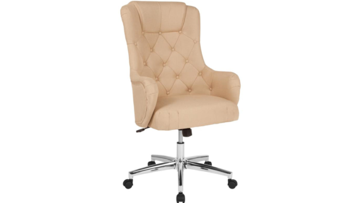 Skyline Decor Home and Office Upholstered: High Back Chair Beige