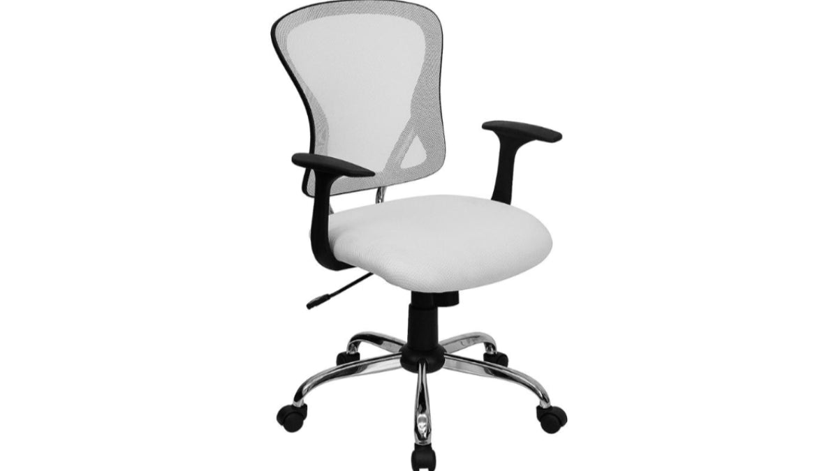 Skyline Decor Mid-Back Mesh Swivel Office Chair White